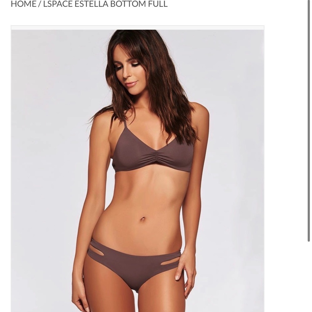 L Space Smocked Off The Shoulder Bandeau Bikini Set